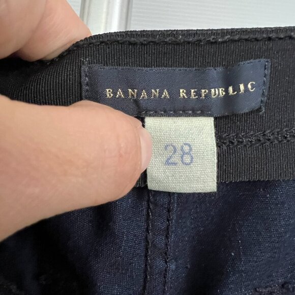 Banana Republic Dark Denim‎ Pull On Stretch Zip Up Jegging Trouser Pants Sz 28 - Picture 10 of 12